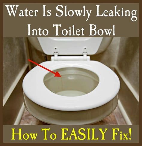 Water leaking from toilet tank into bowl